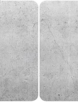 WENKO Herd-Abdeckplatte Universal Modell Beton, Glas, (Set, 2 tlg), Herdabdeckung für alle Herdarten, kratzfest, mit rutschfesten Füßen