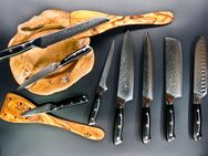 DIY - Damastmesser - Set nach ihrer Wahl | Küchenmesser | Handgefertigt - rasiermesserscharf | G10 - Messergriff - Sinsheim