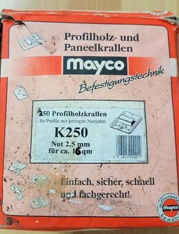 Mayco Profilholz-Paneelkrallen K250, Nut 2,5 mm,350 Stück für ca.16 m² - Verden (Aller)