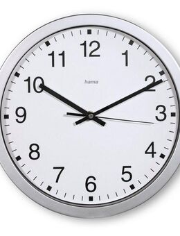 Hama Wanduhr Wanduhr "Mallorca", Ø 30 cm, Silber