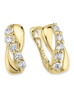 Bruno Banani Paar Creolen Schmuck Geschenk Silber 925 Ohrschmuck Ohrringe, mit Zirkonia (synth)