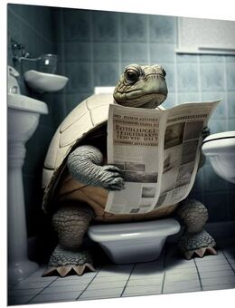 Wandbild auf Toilette 30x40cm HDF Wandbehang Dekoration Bild Tier - Birkenfeld (Baden-Württemberg)