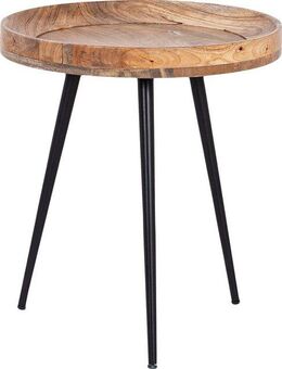 byLIVING Beistelltisch Ava, Massive runde Tischplatte, Durchmesser 38 oder 45 cm