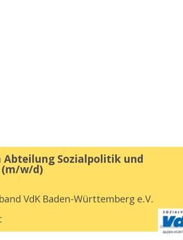 Referent/in Abteilung Sozialpolitik und Sozialrecht (m/w/d) - Stuttgart