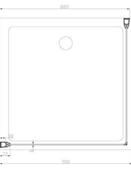 welltime Eckdusche Florenz 2.2, BxT: 90x90 cm, Sicherheitsglas, Hebe-Senk-Mechanismus, mit Drehtüren