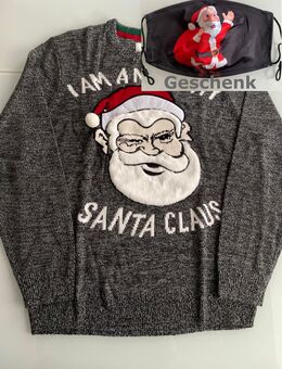 Weihnachtsmann Weihnachten Santa Claus Grau Neue Maske Geschenk Ho Ho Ho Gr. M, neu mit Etikett - Albstadt