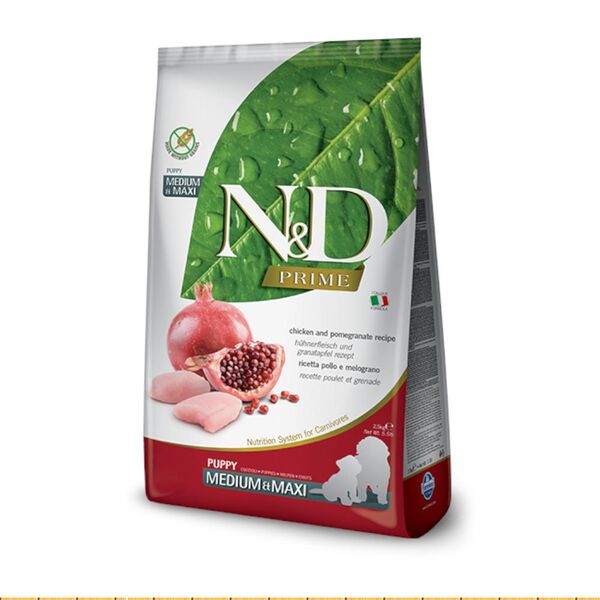 Farmina N&D Prime Canine Huhn & Granatapfel Puppy Medium/Maxi - Sparpaket: 2 x 12 kg - 