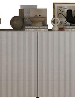 INOSIGN Sideboard Rio Breite 240 cm, Kommode mit 4 Türen, Anrichte, geriffelte MDF-Fronten, modern u. elegant, viel Stauraum