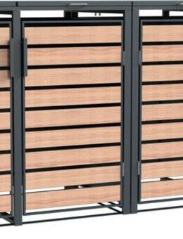 WESTMANN Mülltonnenbox Lacina, Platz für 4 Mülltonnen je 240 L, BxHxT: 264x80x116 cm