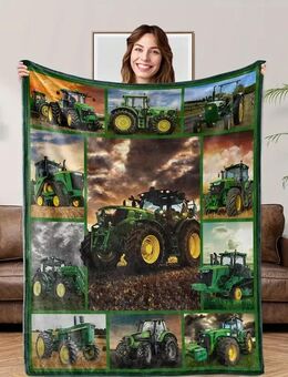 Traktor-Decke für Jungen – Flauschiger Komfort für kleine Traktor-Fans Bauer Landwirtschaft 127x152cm - Ingolstadt