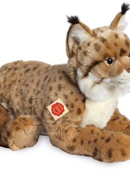 Teddy Hermann® Kuscheltier Luchs liegend, 45 cm, zum Teil aus recyceltem Material