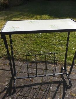Tisch+Zeitungsständer Grünstadt Keramik Schmiedeeisen Vintage 49,- - Flensburg