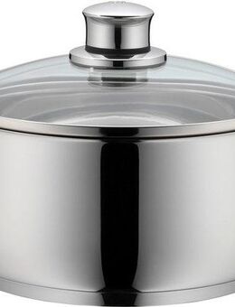 WMF Bratentopf Diadem Plus, Cromargan® Edelstahl Rostfrei 18/10 (2-tlg), breiter Schüttrand, außergewöhnliches Design, spülmaschinengeeignet