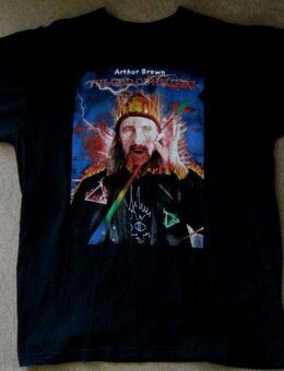Arthur Brown  Fan-T-Shirt (God Of Hellfire) Größe M - Niddatal Zentrum