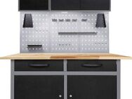 ONDIS24 Werkstatt-Set, 120 cm, mit Lochwandsystem inkl. Haken, mit LED