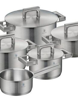 WMF Topf-Set Ultimate Cool+, Cromargan® Edelstahl Rostfrei 18/10 (Set, 9-tlg), 9-teilig, wärmereduzierende Cool+ Griffe, TransTherm-Allherdboden
