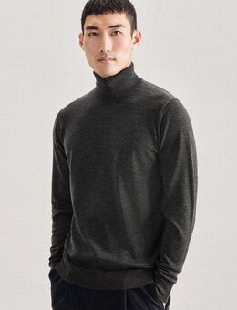 seidensticker Strickpullover Schwarze Rose 1/1 Rundhals Uni