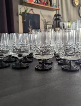 Friedrich Glas Set der 60er ✨ Vintage ✨ Rauchglas Wabenschliff - Ginsheim-Gustavsburg