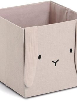 Zeller Present Aufbewahrungsbox "Hase", Musselin, Tiermotiv, kinderfreundlich, faltbar