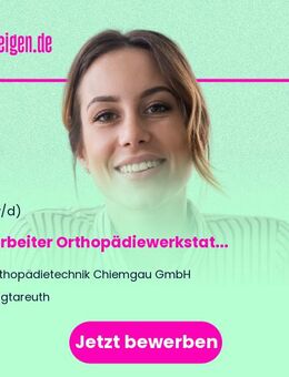 Mitarbeiter Orthopädiewerkstatt (m|w|d) in Vollzeit - Vogtareuth