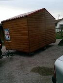 Holz-Verkaufshaus / Weihnachtsmarkthütte, 4.00 m x 2.50 m, absenkbare Achse in 93326