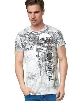 Rusty Neal T-Shirt mit coolem Allover-Print
