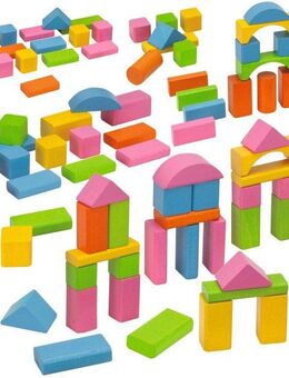 Eichhorn Bunte Holzbausteine Spielbauklötze, Made in Germany, FSC®- schützt Wald - weltweit