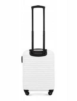 Premium Koffer Reisekoffer Kabinenkoffer mit Rippen ABS Kunststoff 34l weiss - Wuppertal