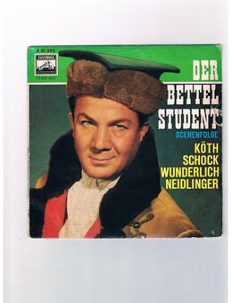 Der Bettelstudent-Scenenfolge-Köth-Schock-Wunderlich-Neidlinger-Vinyl-SL-EP,50er Jahre - Linnich