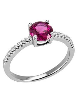 Firetti Fingerring Schmuck Geschenk Silber 925 Silberring Ring Rubin-Optik glitzernd, mit Zirkonia (synth)