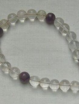 Armband, Bergkristall mit Amethyste - Stemmen
