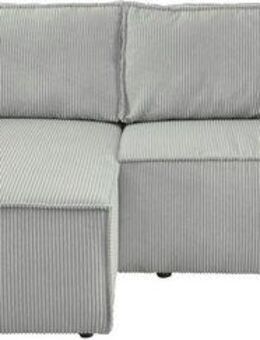 Home affaire Ecksofa SHERWOOD Schlafsofa 267 cm, L-Form, Schlaffunktion mit Bettkasten (210x136 cm), Cord, Vintage, Samtvelours