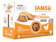 36 + 12 gratis! 48 x 85 g IAMS Advanced Nutrition - Kitten Huhn in Sauce