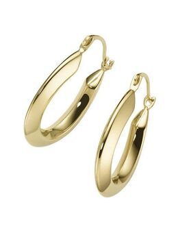 Luigi Merano Paar Creolen kantig, glänzend, Gold 585