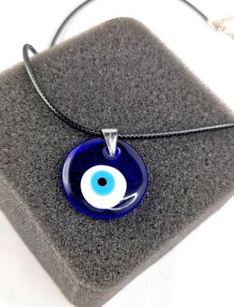 Blaue Glas Anhänger Mit Halsband Auge Blick Motiv Halskette Mit Nazar Boncuk Modeschmuck Geschenkidee 8,70€* - Villingen-Schwenningen