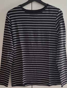 Schwarz weiß gestreiftes Langarmshirt Gr. L Primark - Guxhagen