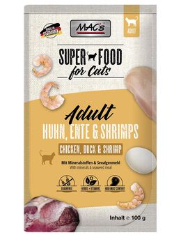 Sparpaket MAC´s Cat Pouch 24 x 100 g - Huhn, Ente & Shrimps