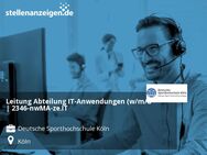 Leitung Abteilung IT-Anwendungen (w/m/d) | 2346-nwMA-ze.IT - Köln