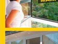 SCHELLENBERG Fliegengitter-Gewebe Maxi für große Fenster, (Packung, 1-St), Insektenschutz und Mückenschutz, 150 x 300 cm, anthrazit und weiß