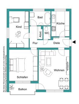 Helle 3-Zimmer-Wohnung mit Balkon in Korbach - Korbach (Hansestadt)