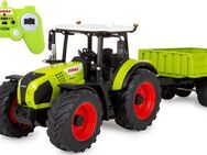 Jamara RC-Traktor Claas Arion 660 mit Kippanhänger 1:24 2,4GHz, mit LED Licht