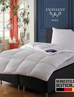Excellent Daunenbettdecke Wien, Bettdecken für Sommer und Winter, Decke, Füllung: 90% Daunen, 10% Federn, Bezug: 100% Baumwolle, Bettdecke 135x200 cm, made in Germany, allergiker geeignet (Hausstaub)