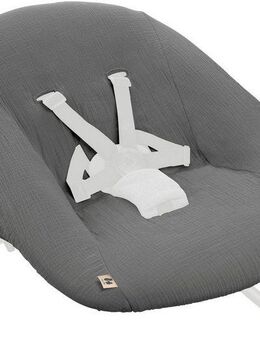 Hauck Babywippe Baby Bouncer Cover Muslin Dark Grey, Schonbezug für Babywippe und Hochstuhlaufsätze