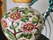 Vintage handbemalter Keramikkrug mit Blumenmotiv – Einzigartiges Design - Bad Sachsa