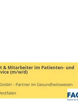 Servicekraft & Mitarbeiter im Patienten- und Stationsservice (m/w/d) - Telgte
