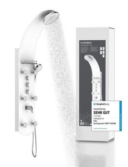 Eisl Duschsäule KARIBIK, Höhe 140 cm, 6 Massagedüsen, Wellness Duschsystem mit Armatur und Regendusche