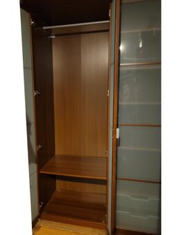 IKEA Kleiderschrank Hoppen Pax 1x 80er Element Doppeltür 1x 60er Element 2 Schubladen 2 Lampen - Darmstadt Oststadt