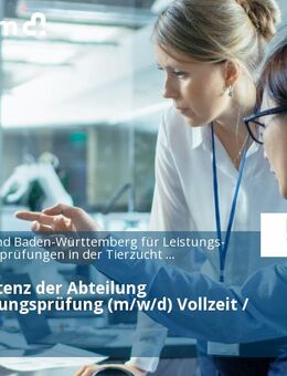 Fachassistenz der Abteilung Milchleistungsprüfung (m/w/d) Vollzeit / Teilzeit - Stuttgart