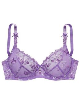 LASCANA Bügel-BH mit transparenter Stickerei-Spitze, Dessous