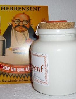 Bio Senf für Herren 250ml im Porzellantopf mit Weißwein/Rießling - Görlitz Zentrum